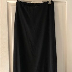 Full length black chiffon skirt